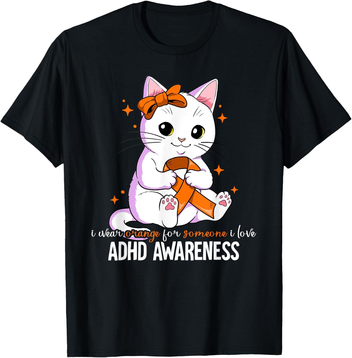 ADHD Gift ADHD Awareness -Kids Black Cotton Blend Small T-Shirt - T-Shirt | Black