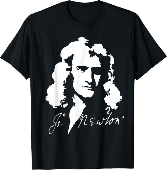 Isaac Newton laws of physics mathematics T-Shirt - T-Shirt | Black