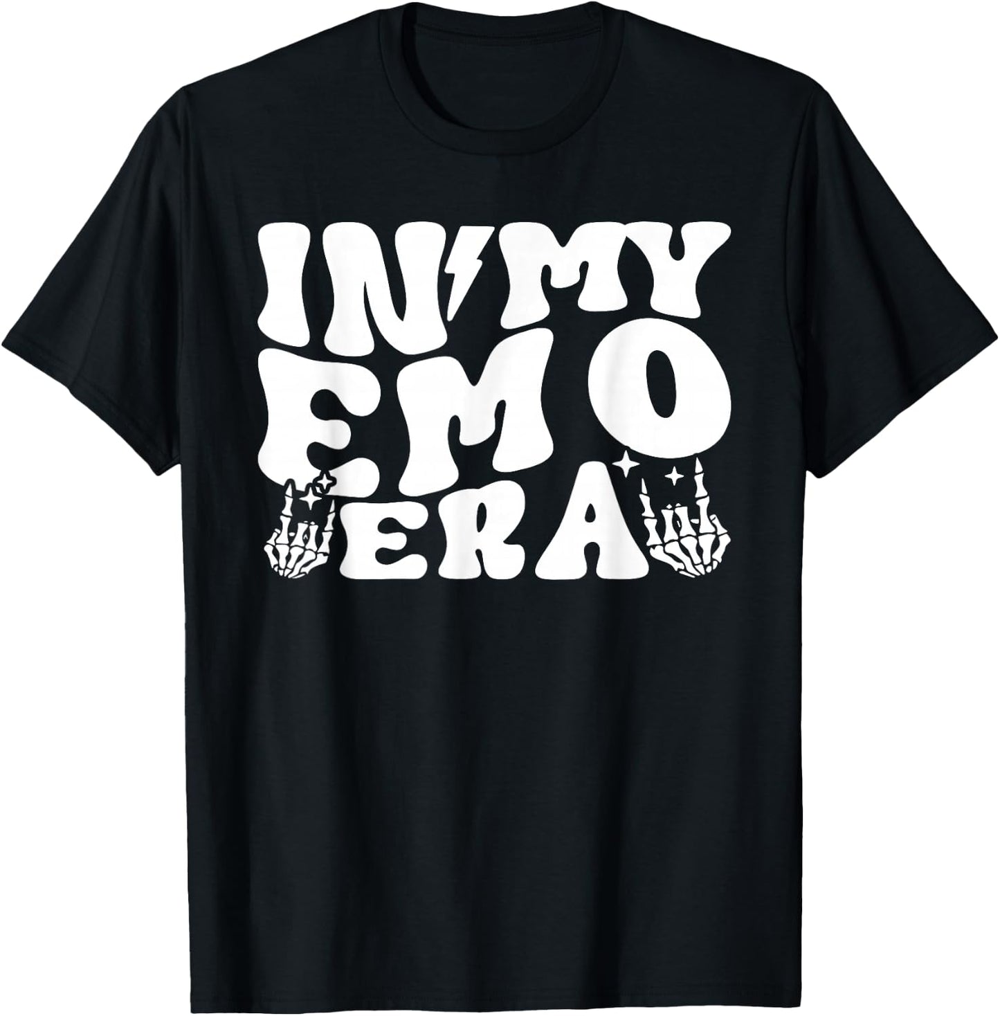 In My Emo Era Funny 90s Kids 90s Babies Millenials Teenagers T-Shirt - T-Shirt | Black