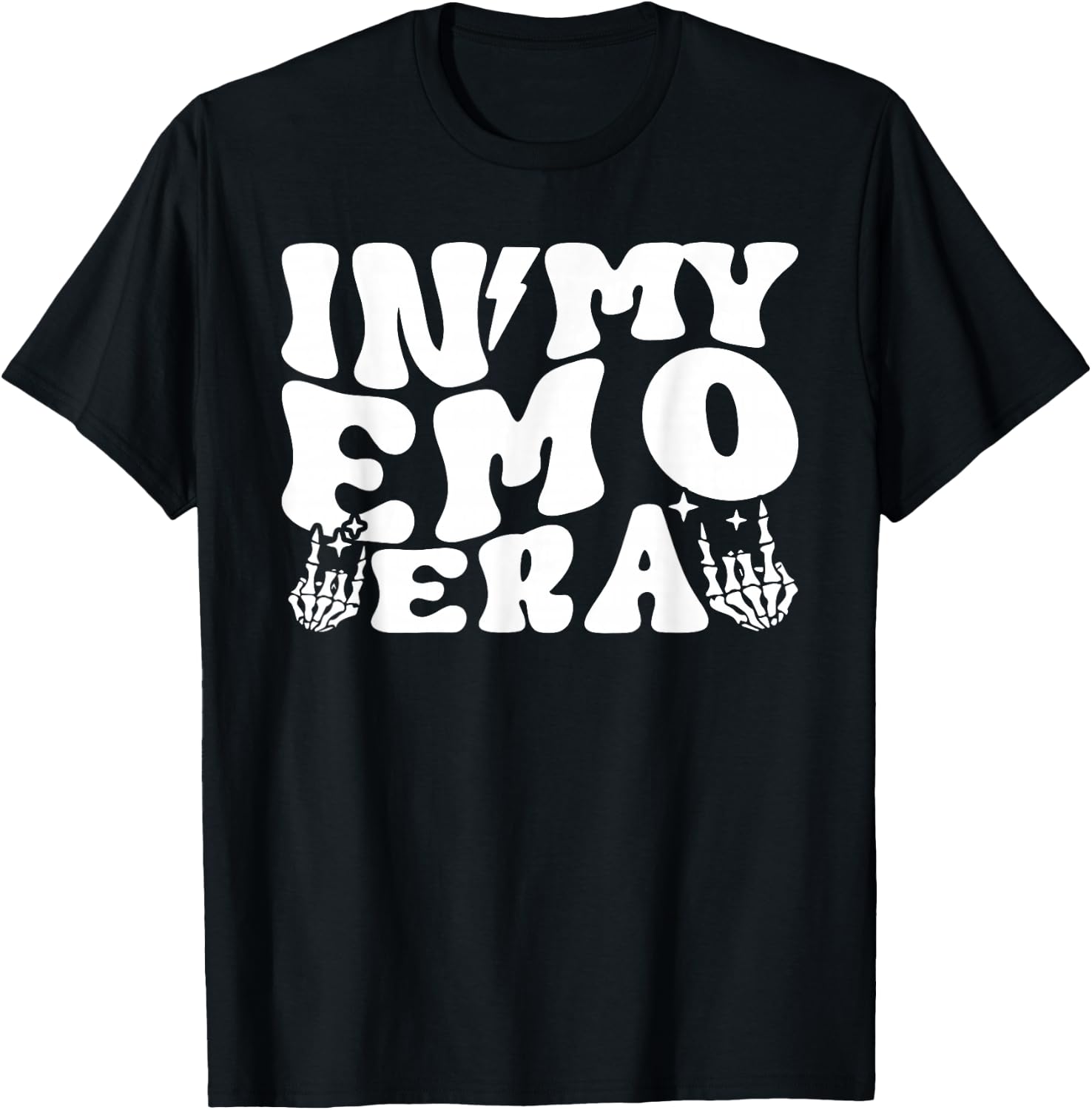 In My Emo Era Funny 90s Kids 90s Babies Millenials Teenagers T-Shirt - T-Shirt | Black