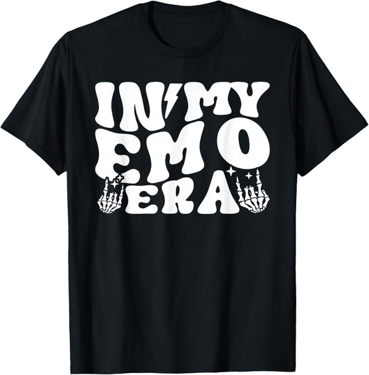 In My Emo Era Funny 90s Kids 90s Babies Millenials Teenagers T-Shirt - T-Shirt | Black