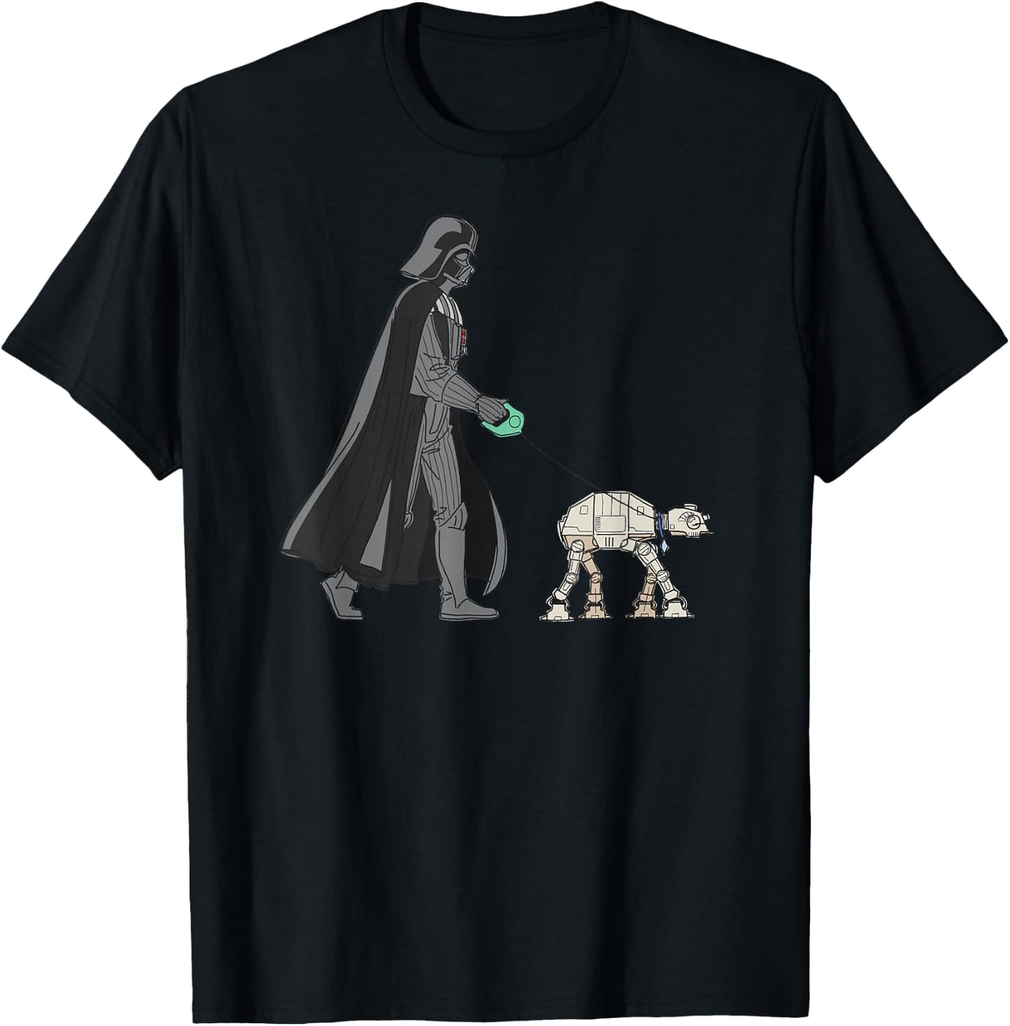Star Wars Darth Vader the Dog Walker Meme T-Shirt - T-Shirt | Black