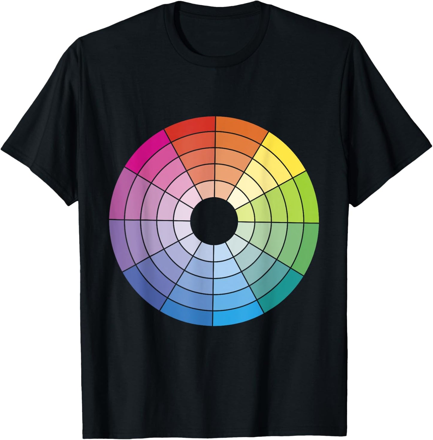 Colour Wheel Chart Color Hex Artist T-Shirt - T-Shirt | Black