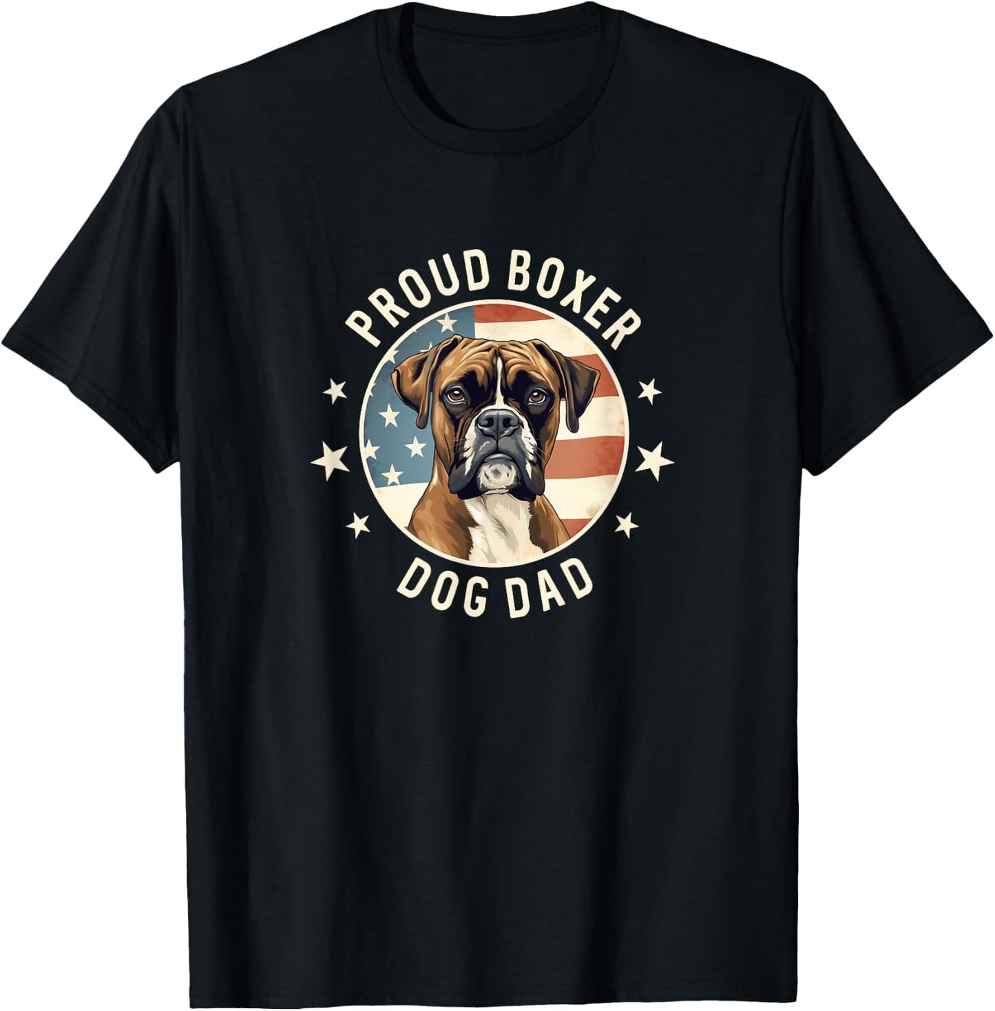 Boxer Dog Gifts , Proud Boxer Dog Dad T-Shirt - T-Shirt | Black