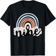 Nine Year Birthday Rainbow Party Boho Family 9 Year Old T-Shirt - T-Shirt | Black