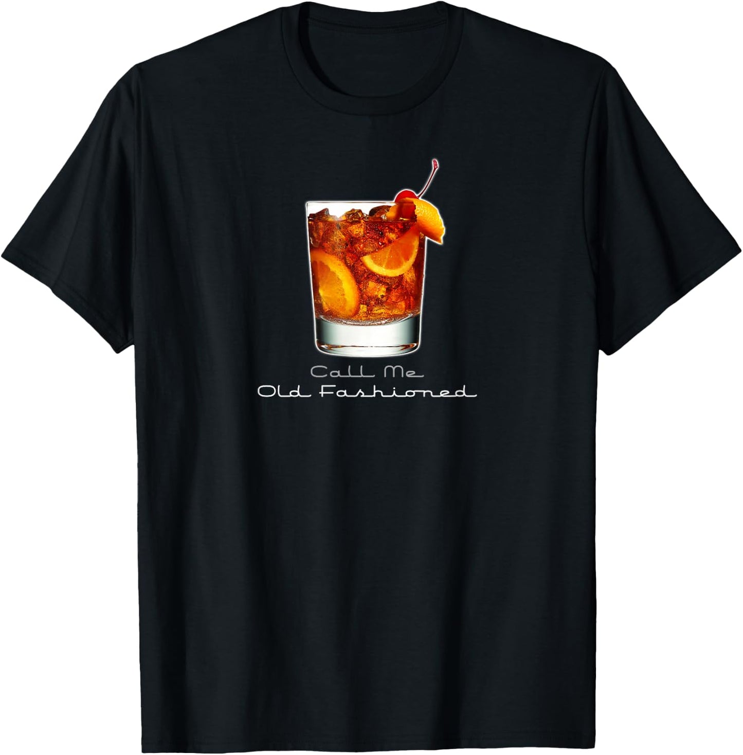 Vintage Call Me Old Fashioned Whiskey Funny Mixed Drink T-Shirt - T-Shirt | Black
