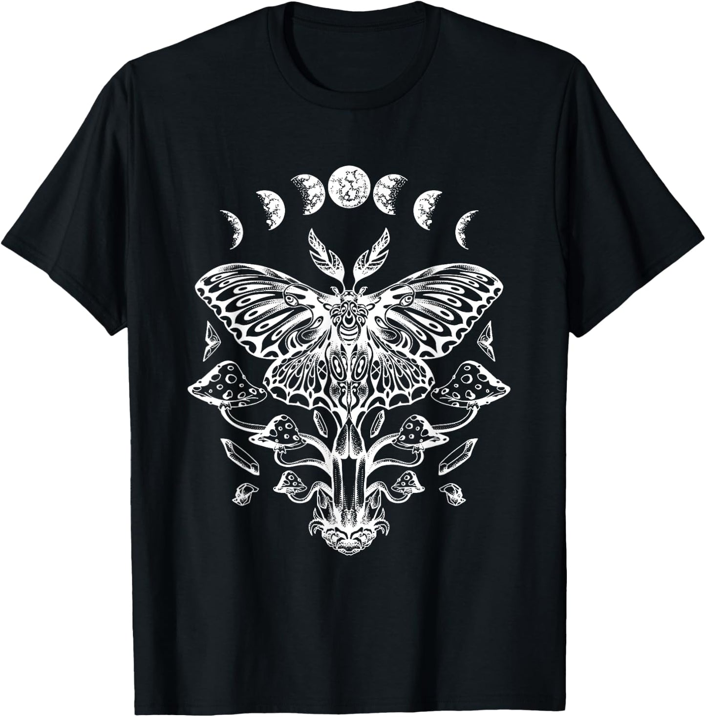 Cute Luna Moth Beautiful Butterfly Insect Lover Themed T-Shirt - T-Shirt | Black
