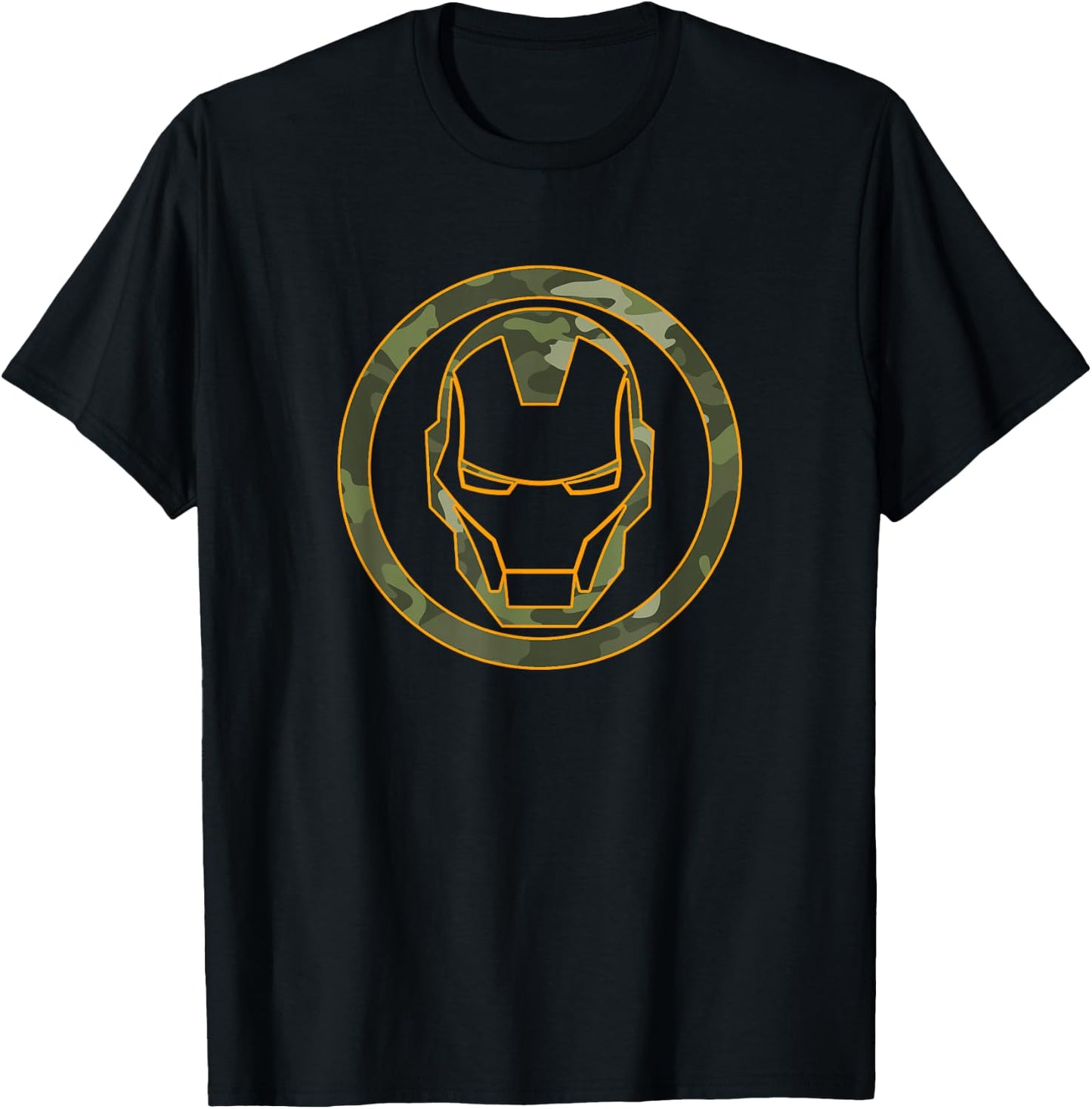 Marvel Avengers Iron Man Camouflage Logo T-Shirt - T-Shirt | Black