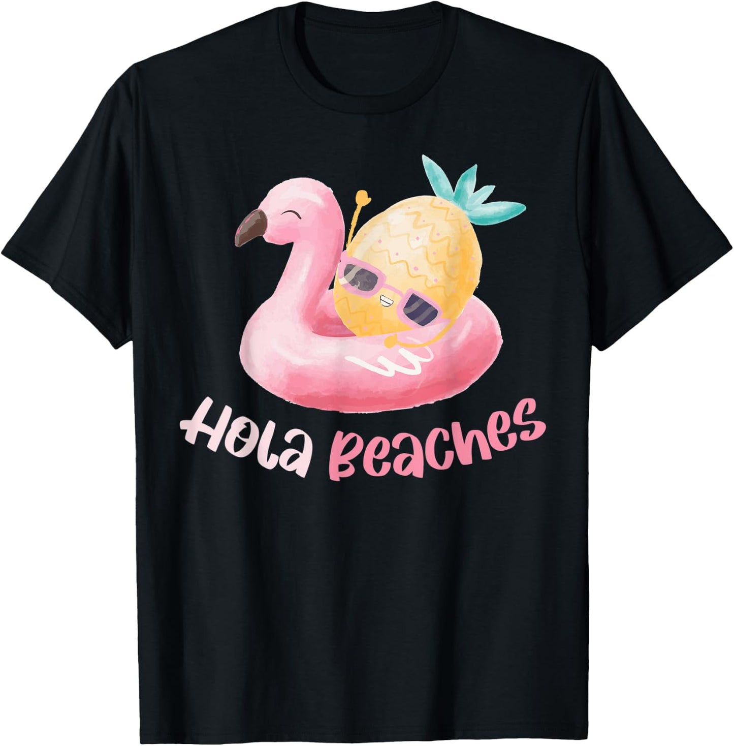 Hola Beaches Men Women T-Shirt - T-Shirt | Black