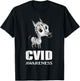 CVID Awareness Ribbon Common Variable Immunodeficiency Zebra T-Shirt - T-Shirt | Black