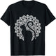 Cat Shirt Zen Cat Print Mandala Shirt Yoga T-Shirt - T-Shirt | Black