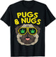 Pugs And Nugs Dog Weed Cannabis 420 THC Smoking Stoner Gift T-Shirt - T-Shirt | Black