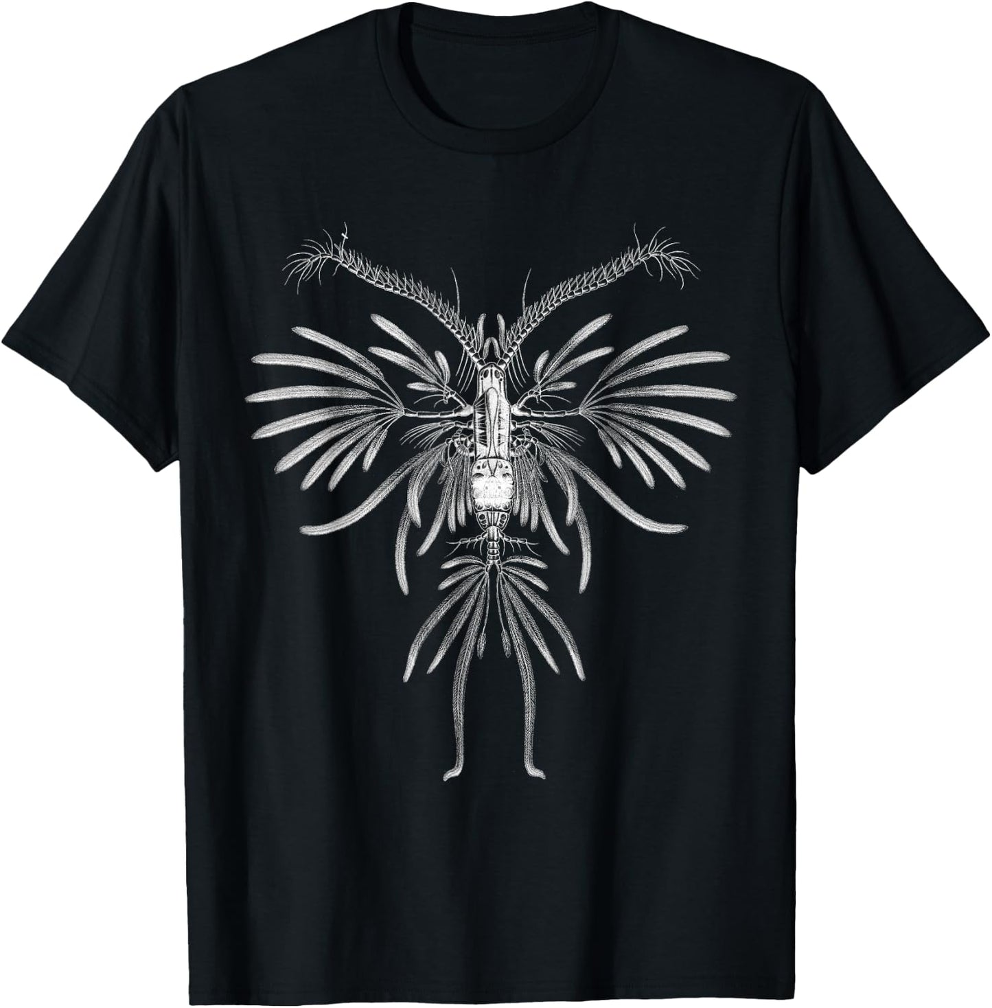 Plankton Krebs - Ernst Haeckel Microcosmos Vintage Art T-Shirt - T-Shirt | Black