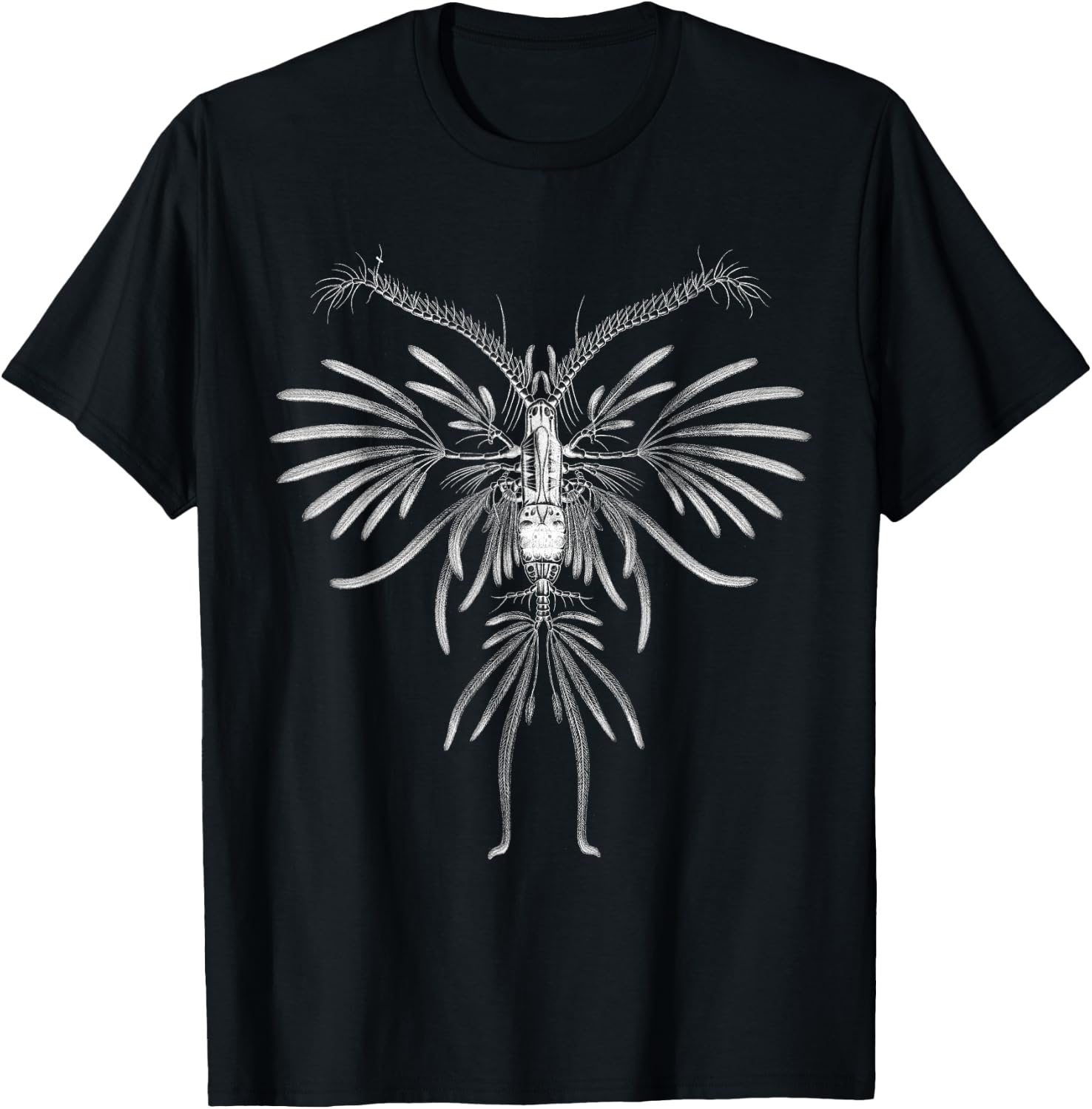 Plankton Krebs - Ernst Haeckel Microcosmos Vintage Art T-Shirt - T-Shirt | Black