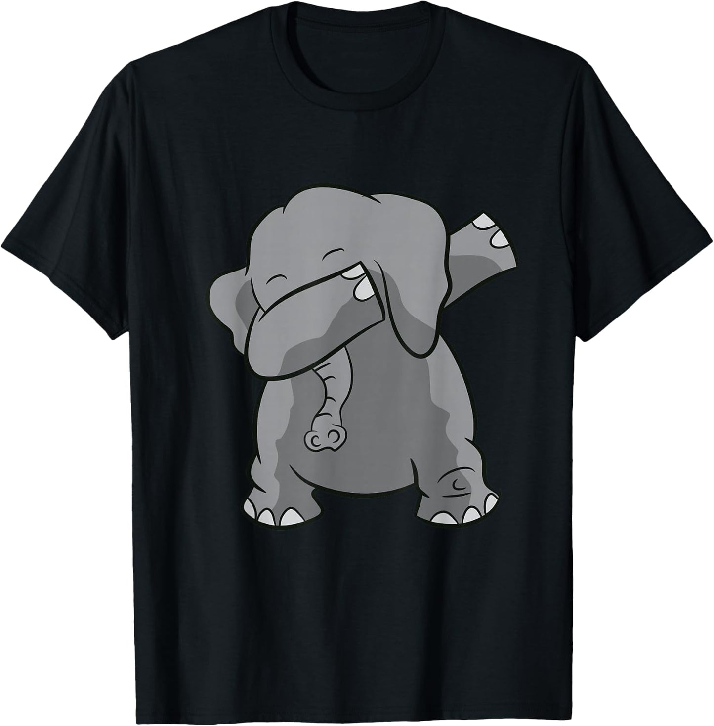 Dabbing Elephant Cute Dabbing Elephant T-Shirt - T-Shirt | Black