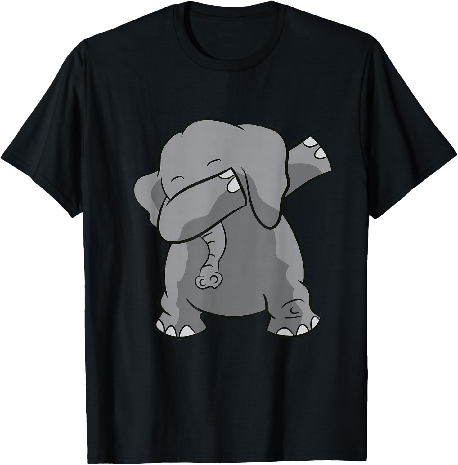 Dabbing Elephant Cute Dabbing Elephant T-Shirt - T-Shirt | Black