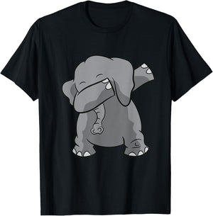 Dabbing Elephant Cute Dabbing Elephant T-Shirt - T-Shirt | Black
