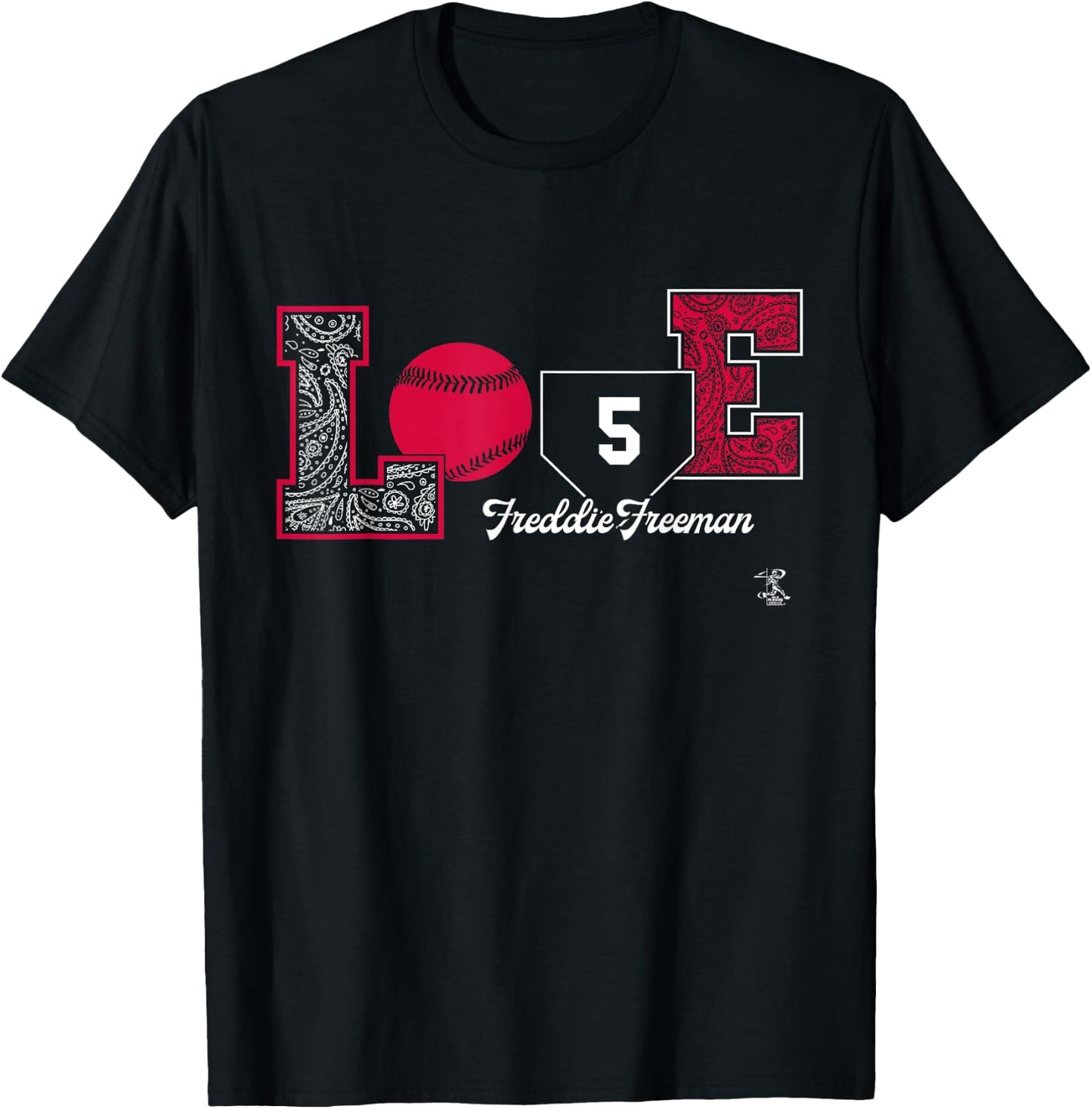 Freddie Freeman Love Player Gameday T-Shirt - T-Shirt | Black