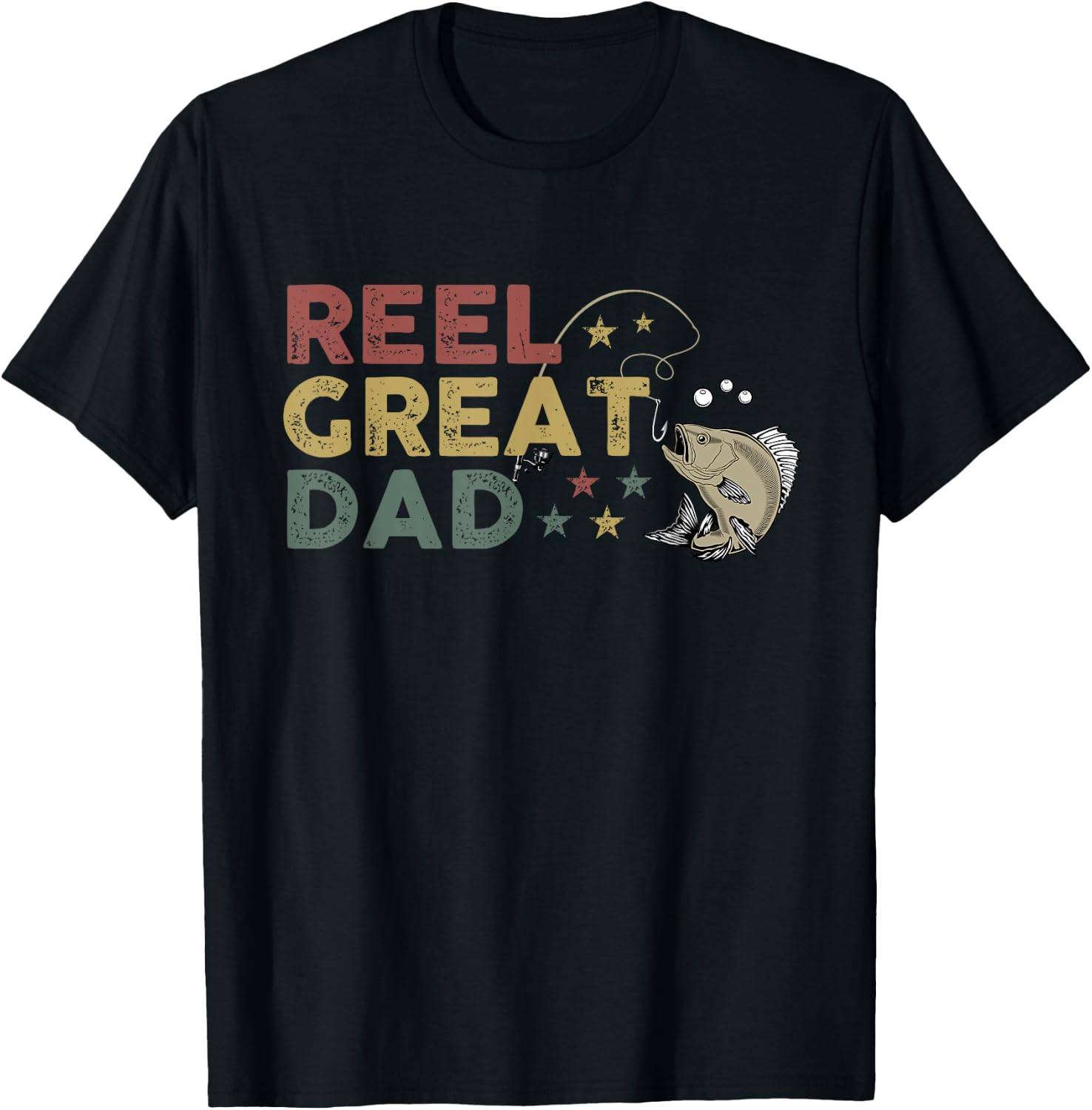Reel Great Dad Father's Day T-Shirt - T-Shirt | Black