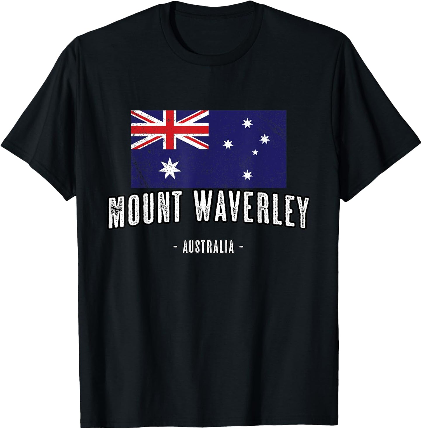 City of Mount Waverley Australia | Australian Flag, Aussie T-Shirt - T-Shirt | Black