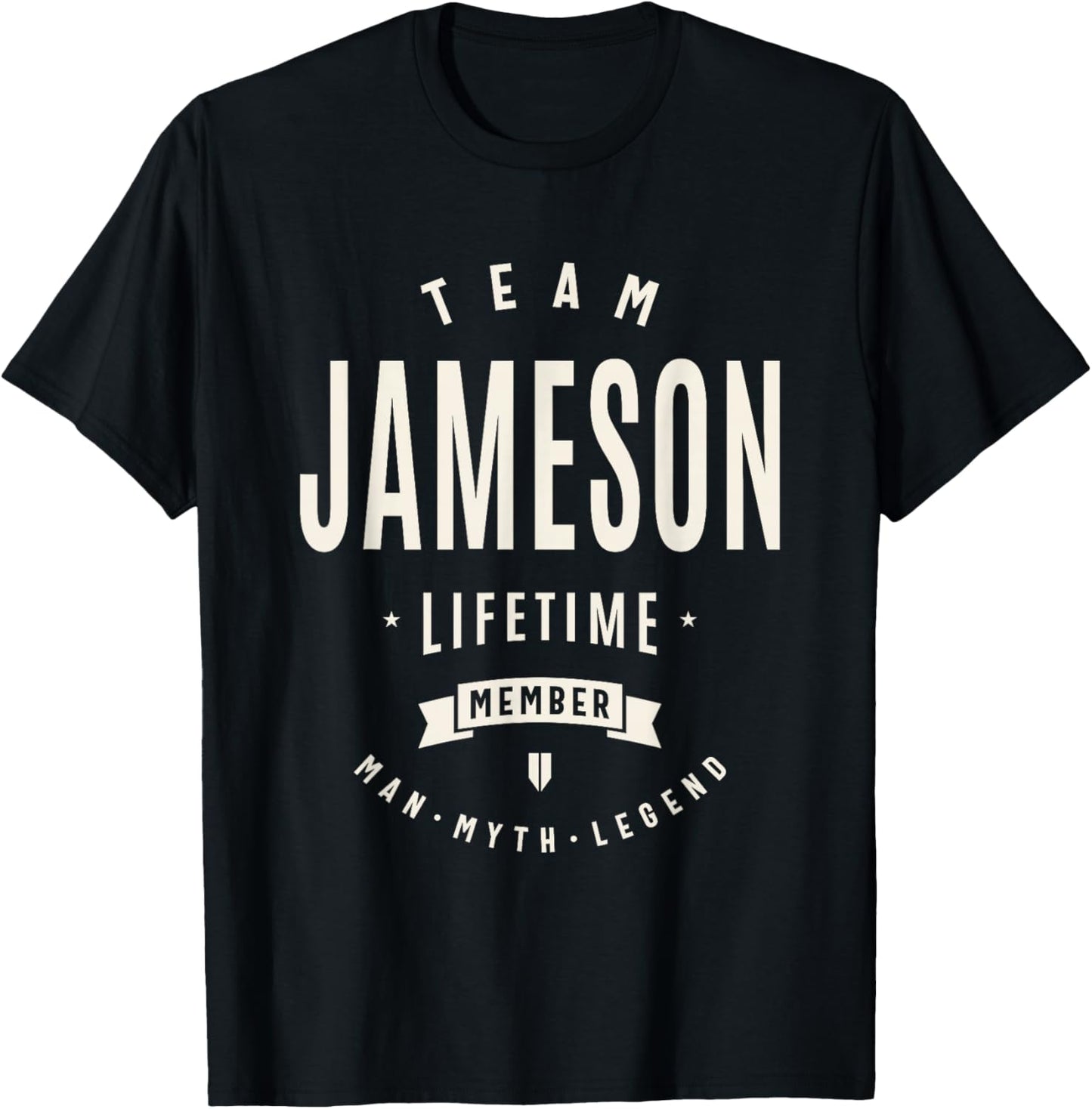 Team Jameson Lifetime Member Funny Name Jameson T-Shirt - T-Shirt | Black