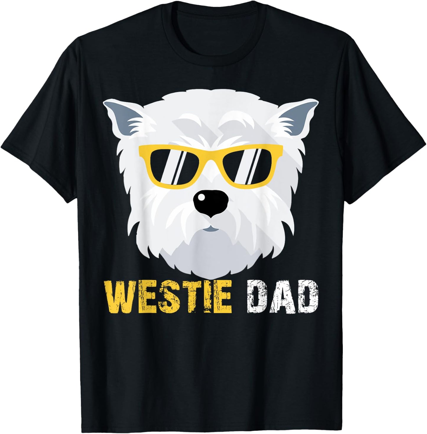 Westie Dad Shirts For Dog Owners Fathers Day Men T-Shirt - T-Shirt | Black