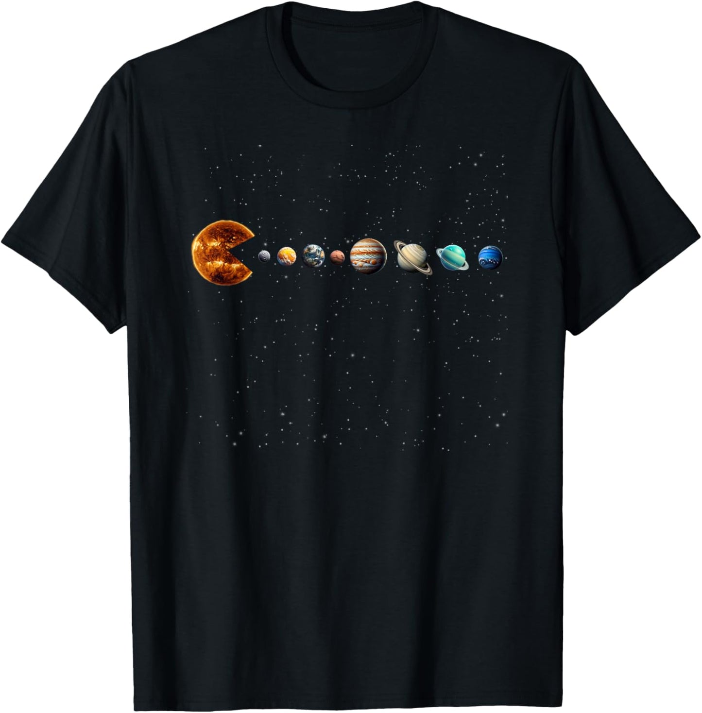 Funny Solar System - Astronauts Space Video Games T-Shirt - T-Shirt | Black