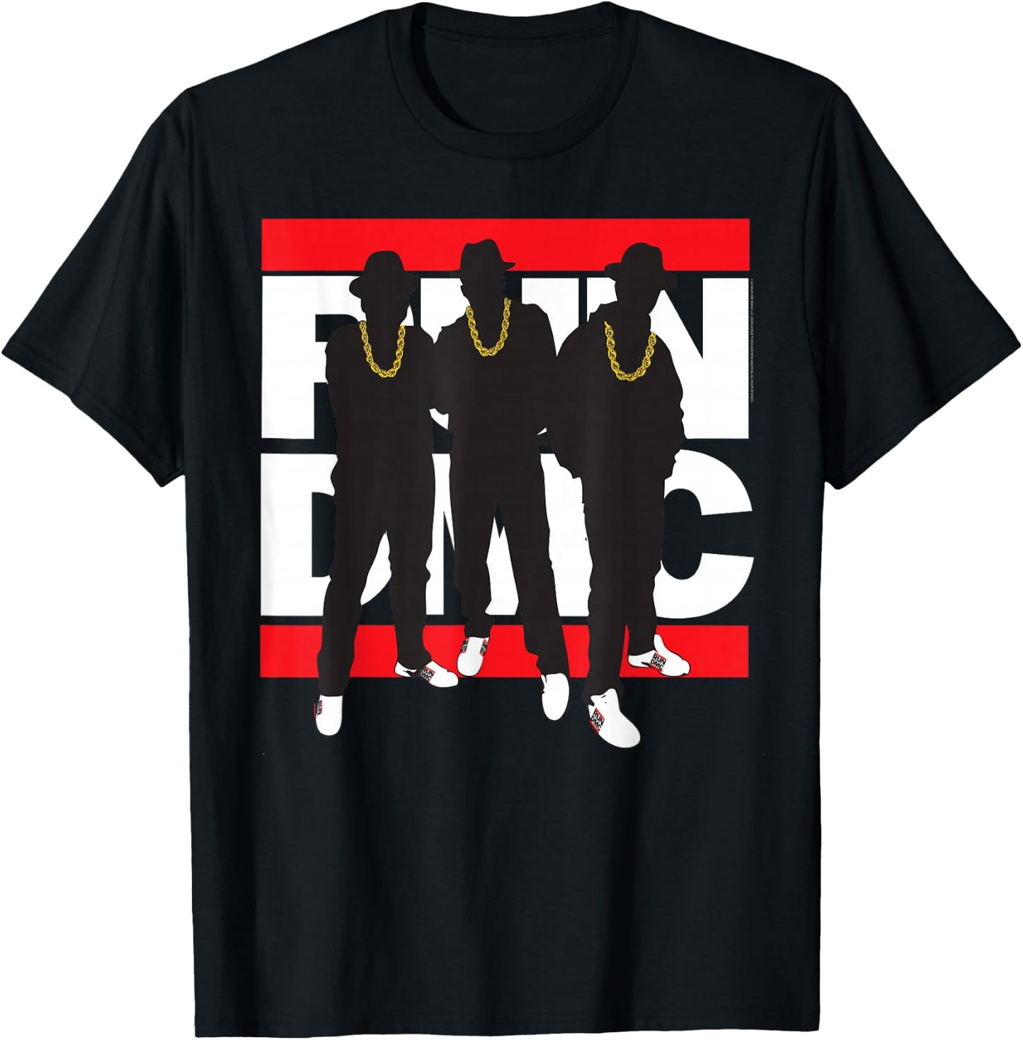 Run DMC Official Silhouette Band Small T-Shirt - T-Shirt | Black