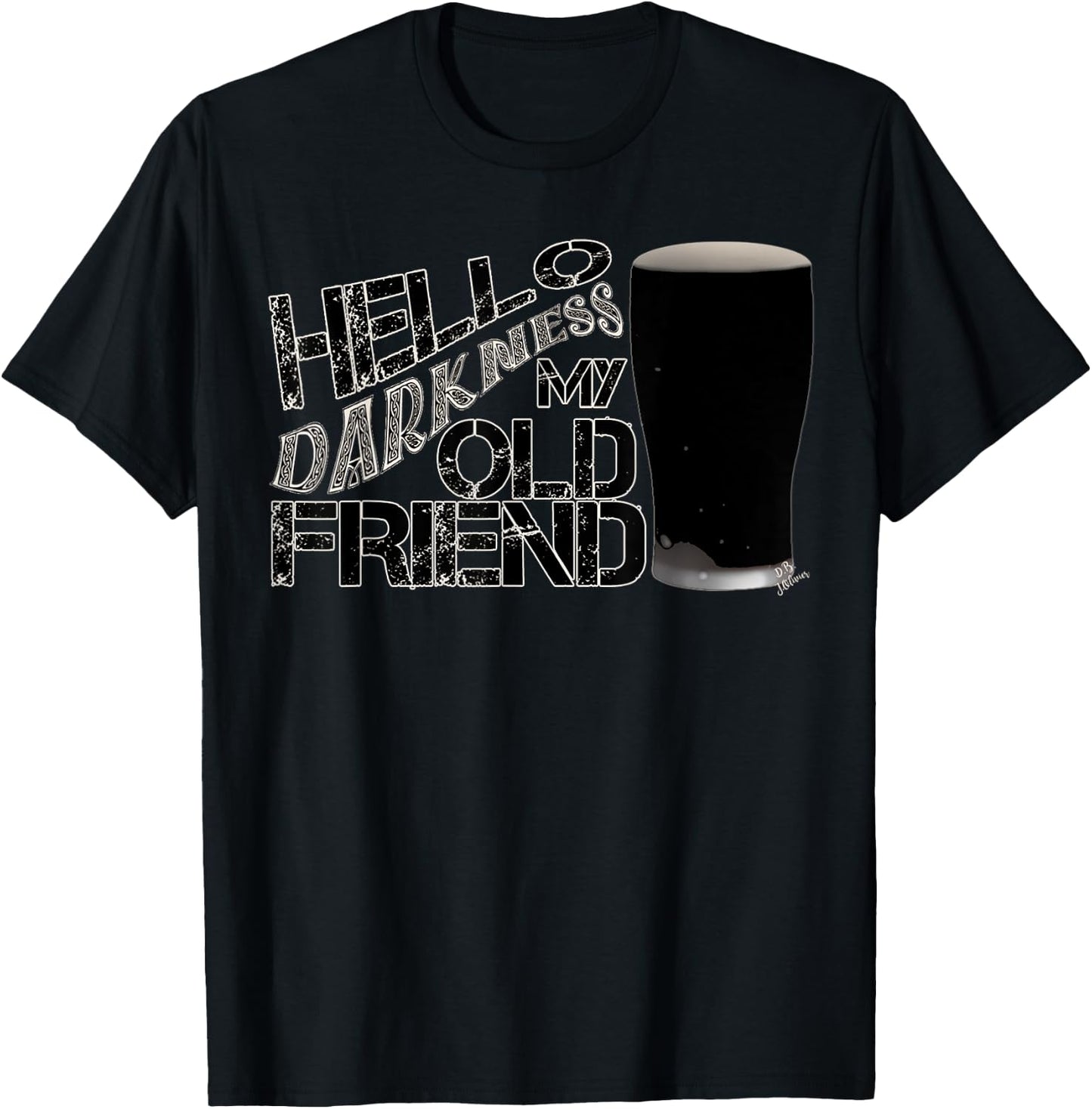 Hello darkness my old friend altbier - funny beer T-Shirt - T-Shirt | Black