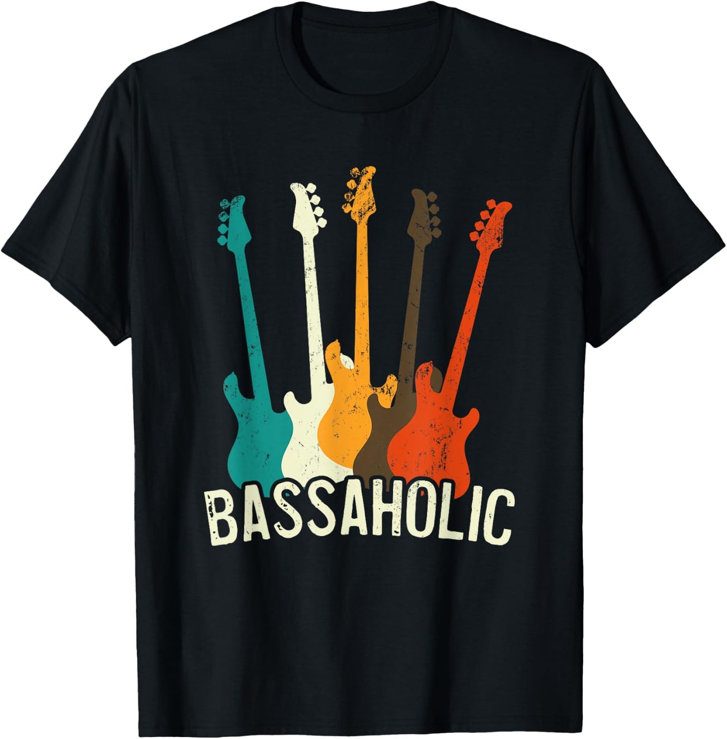Bass Guitar Player Bassaholic Bass Player Guitarist T-Shirt - T-Shirt | Black