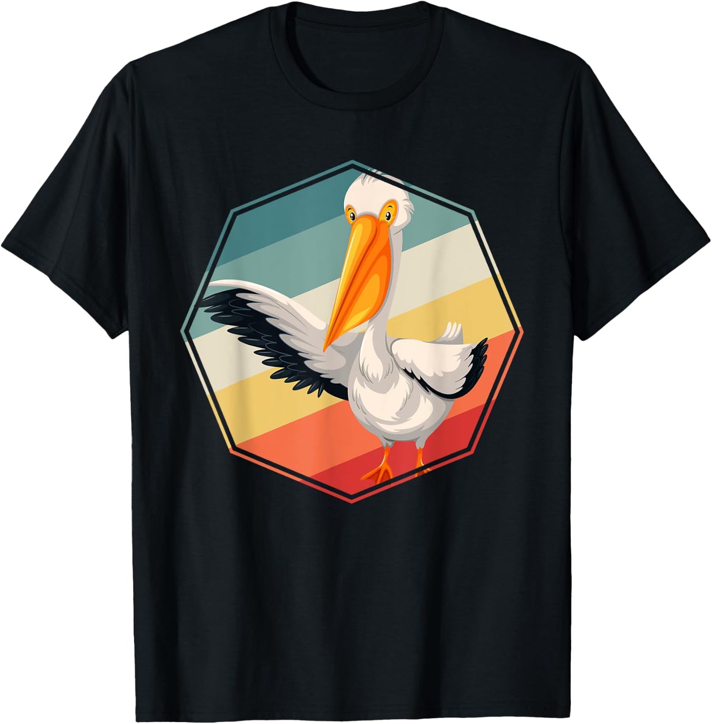 Cute Pelican Bird Toddlers Gift Pelican T-Shirt - T-Shirt | Black