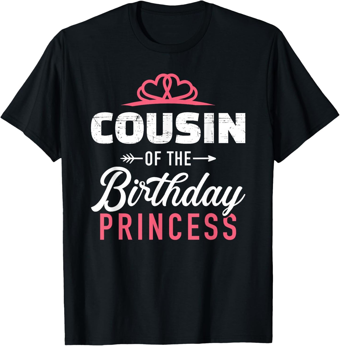 Cousin of the birthday princess girl matching family T-Shirt - T-Shirt | Black