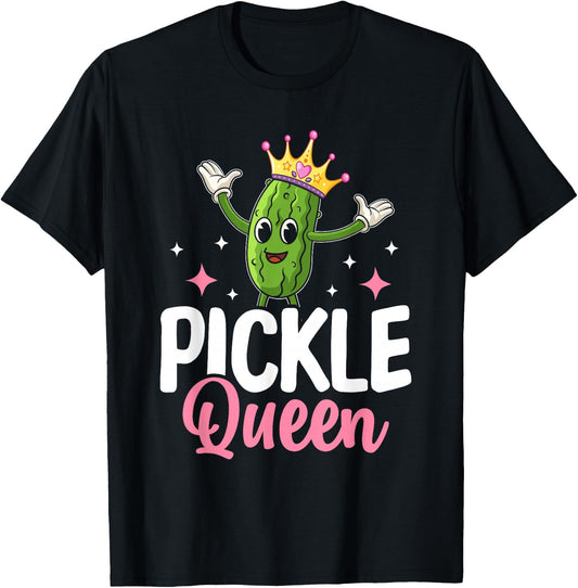 Pickle Lover Women - Pickle Queen Funny Pickles T-Shirt - T-Shirt | Black