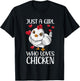Just a girl who Loves Chicken Chicken Do you Love Chickens T-Shirt - T-Shirt | Black
