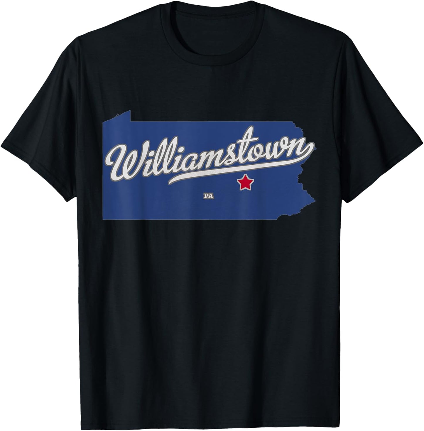 Williamstown Pennsylvania PA Map T-Shirt - T-Shirt | Black