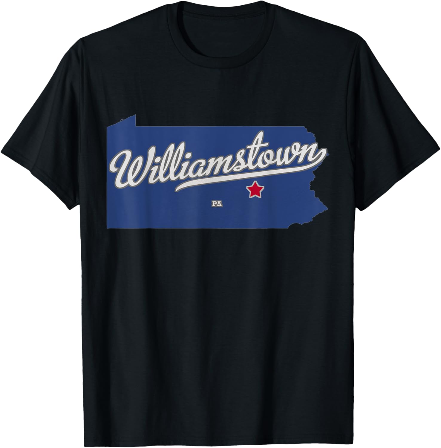 Williamstown Pennsylvania PA Map T-Shirt - T-Shirt | Black