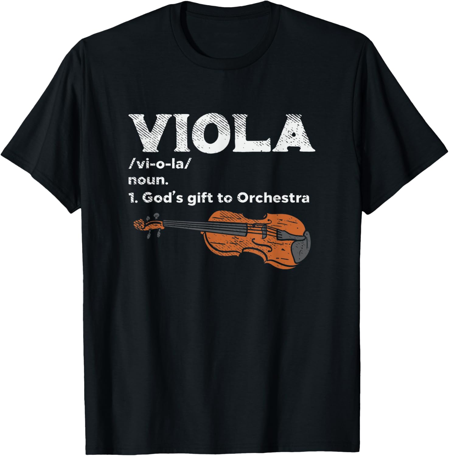 Viola God's Gift to Orchestra - Viola Instrument T-Shirt - T-Shirt | Black