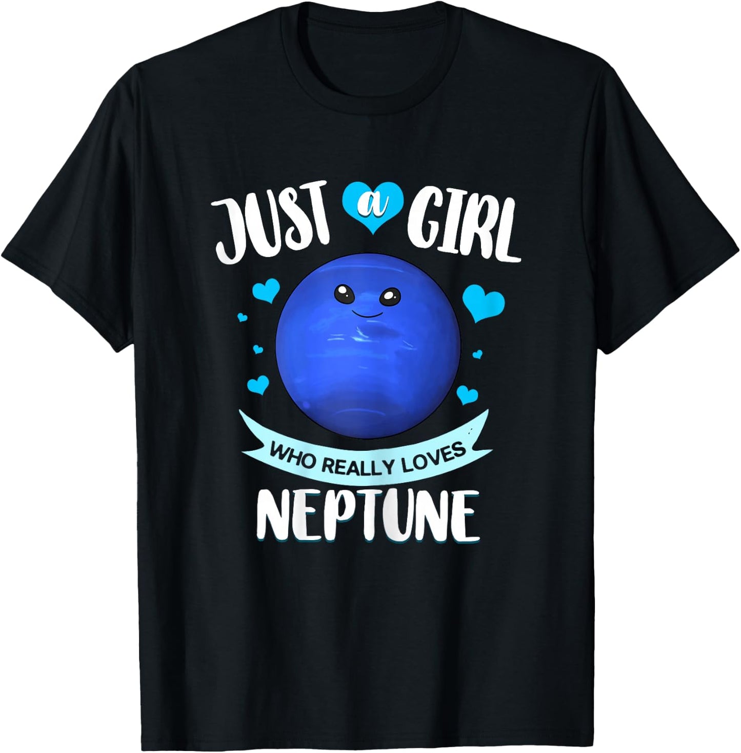 Neptune Planet Ring Solar System T-Shirt - T-Shirt | Black