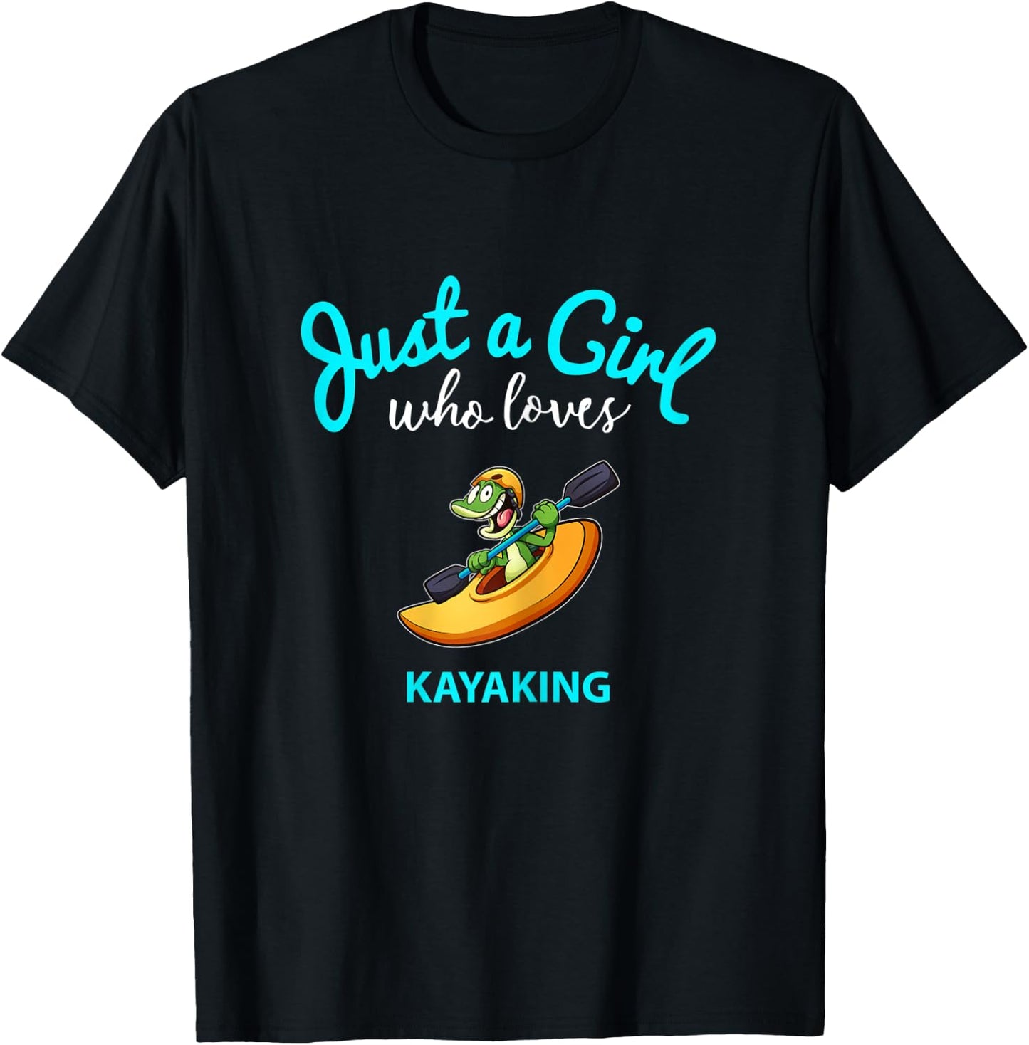 Kayak Shirt for Girls | Kids Kayak T-Shirt - T-Shirt | Black