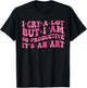 Retro I Cry A Lot But I Am So Productive Funny Trending Meme T-Shirt - T-Shirt | Black