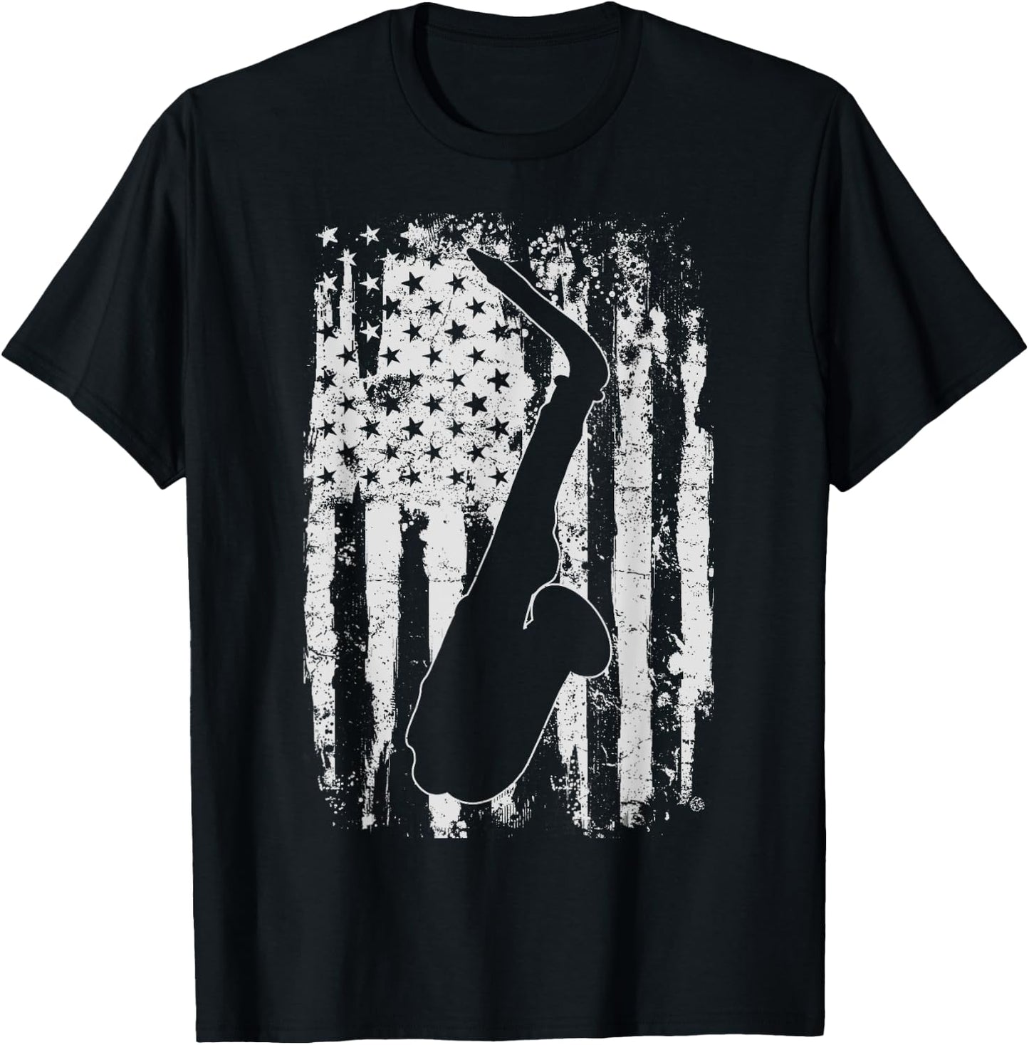 Saxophone Sax Player Vintage Gift T-Shirt - T-Shirt | Black