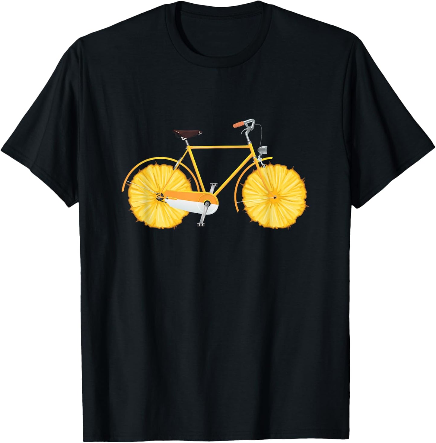 Bicycle Bike Cycling Pineapple Bike Cycling Biker Gift T-Shirt - T-Shirt | Black