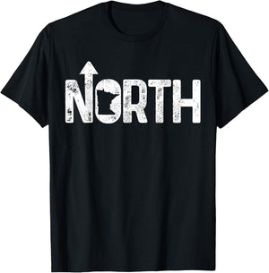 Minnesota Up North State Map Pride Gift T-Shirt - T-Shirt | Black