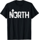 Minnesota Up North State Map Pride Gift T-Shirt - T-Shirt | Black
