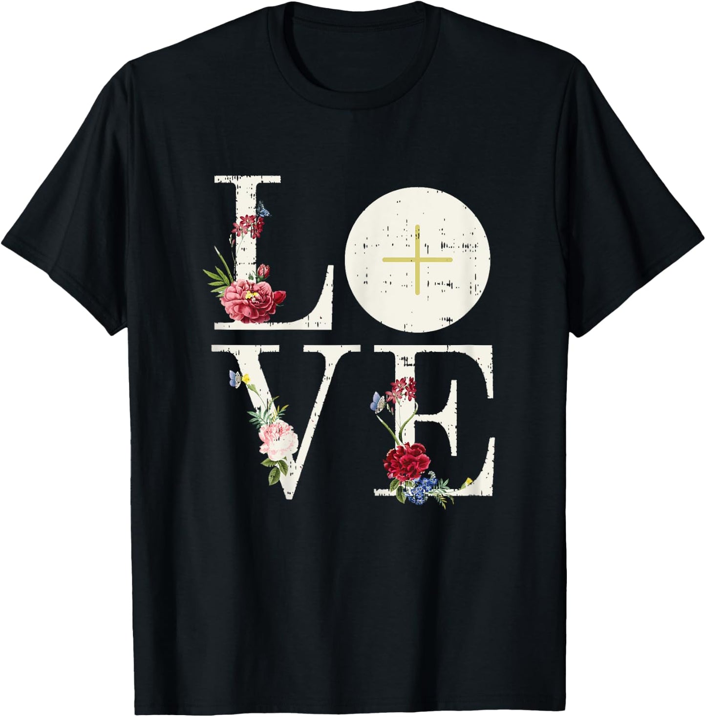 Love Eucharist First Holy Communion Christian Catholic Gift T-Shirt - T-Shirt | Black