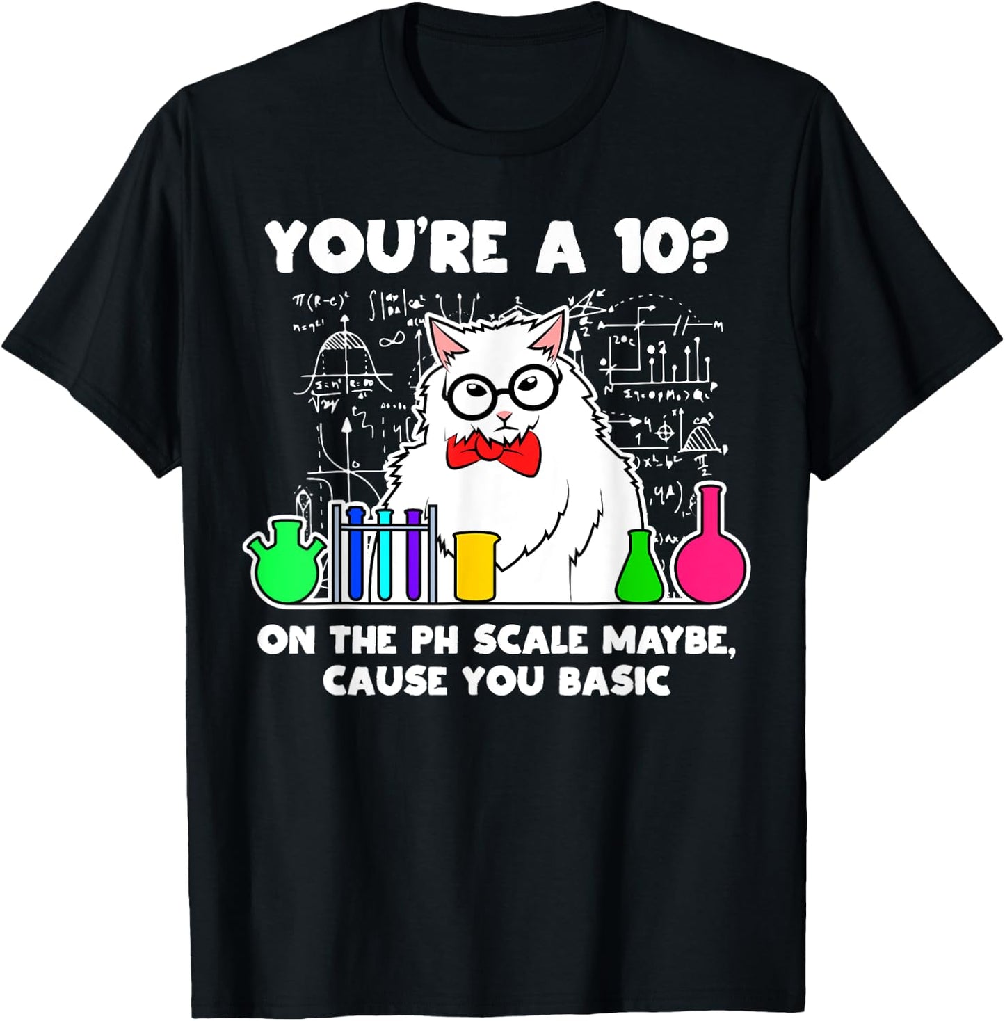 Funny Meme Cats Scientist Physics Chemistry Nerd T-Shirt - T-Shirt | Black