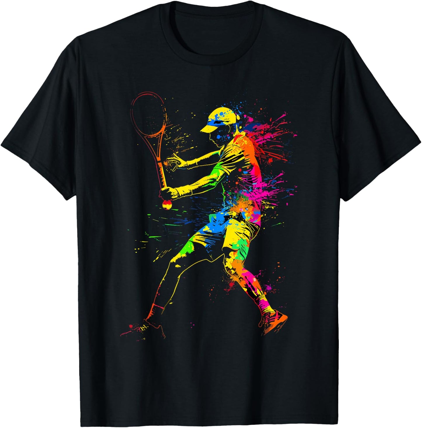 Tennis Player Kids Youth Men Boys T-Shirt - T-Shirt | Black