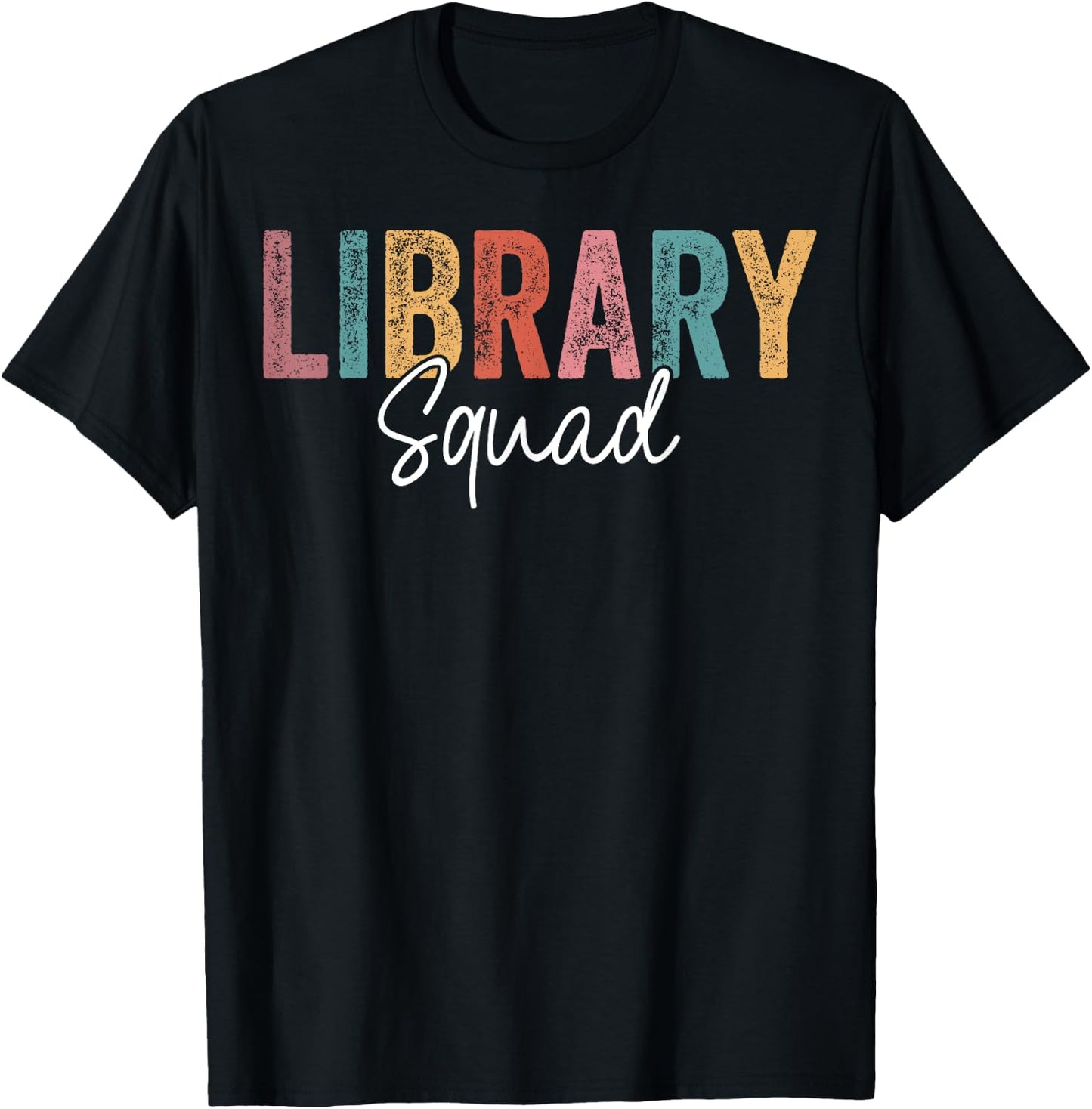 Library Squad Team Librarian Teacher Book Lover Women Kids T-Shirt - T-Shirt | Black