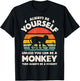 Monkey Always Be Yourself Retro Vintage 70s Men Women Funny T-Shirt - T-Shirt | Black