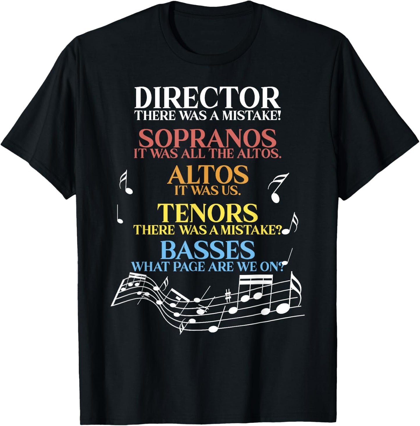 Choir Joke design | Funny Music Singing gift | Men Women Kid T-Shirt - T-Shirt | Black